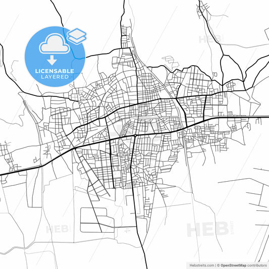 Layered PDF map of Nazilli, Aydın, Turkey