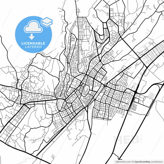 Layered PDF map of Niğde, Niğde, Turkey