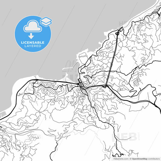 Layered PDF map of Zonguldak, Zonguldak, Turkey
