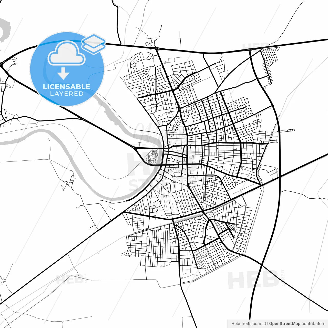 Layered PDF map of Ceyhan, Adana, Turkey