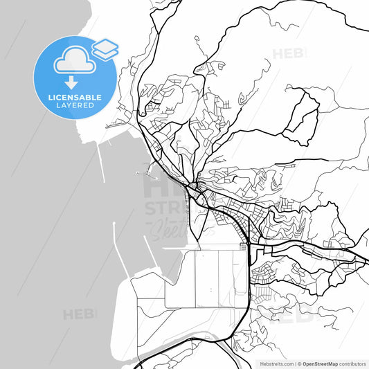 Layered PDF map of Karadeniz Ereğli, Zonguldak, Turkey