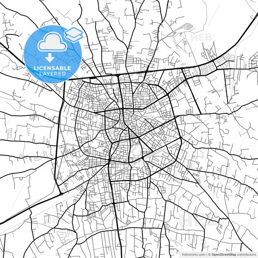 Layered PDF map of Ereğli, Konya, Turkey
