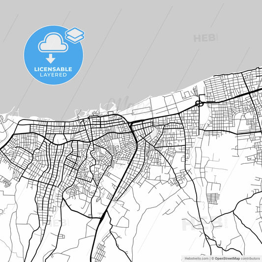 Layered PDF map of Yalova, Yalova, Turkey