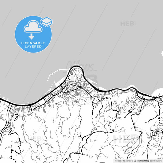 Layered PDF map of Giresun, Giresun, Turkey