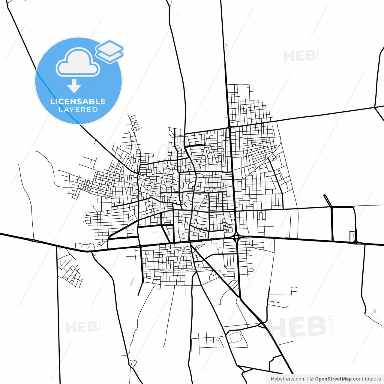 Layered PDF map of Viranşehir, Şanlıurfa, Turkey