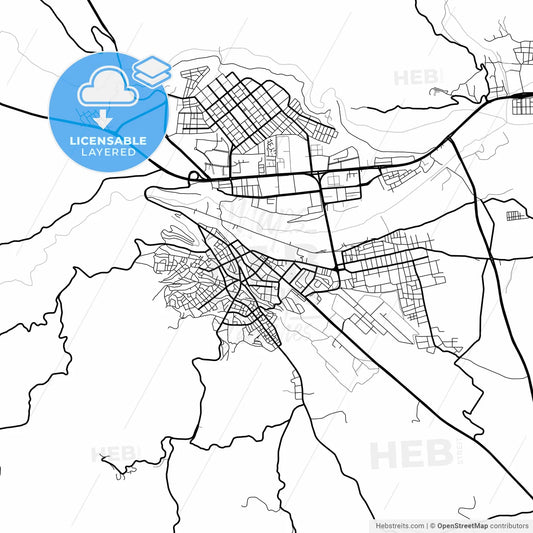 Layered PDF map of Bingöl, Bingöl, Turkey