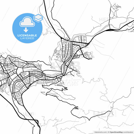 Layered PDF map of Amasya, Amasya, Turkey