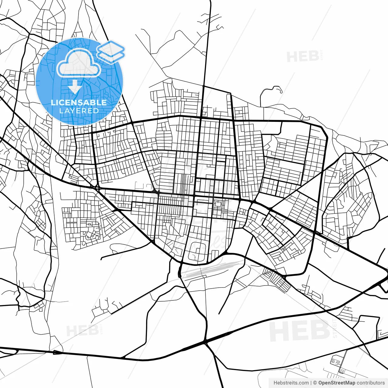 Layered PDF map of Erzincan, Erzincan, Turkey