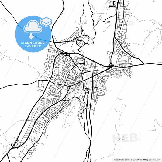 Layered PDF map of Nevşehir, Nevşehir, Turkey