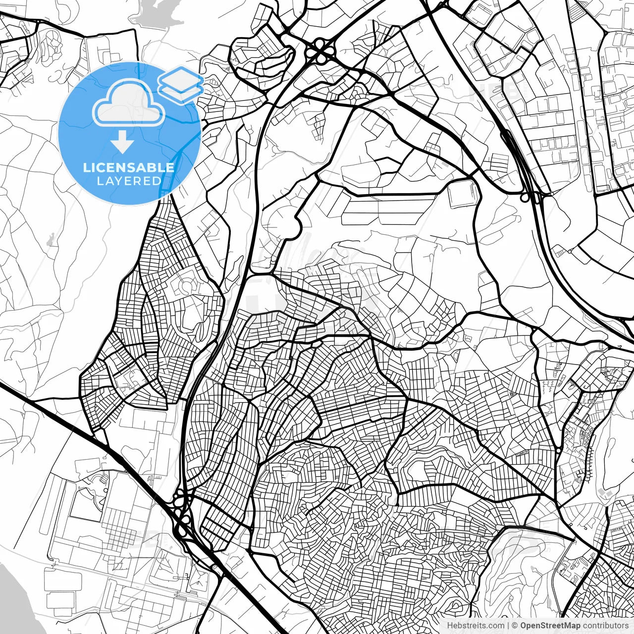 Layered PDF map of Çayırova, Kocaeli, Turkey