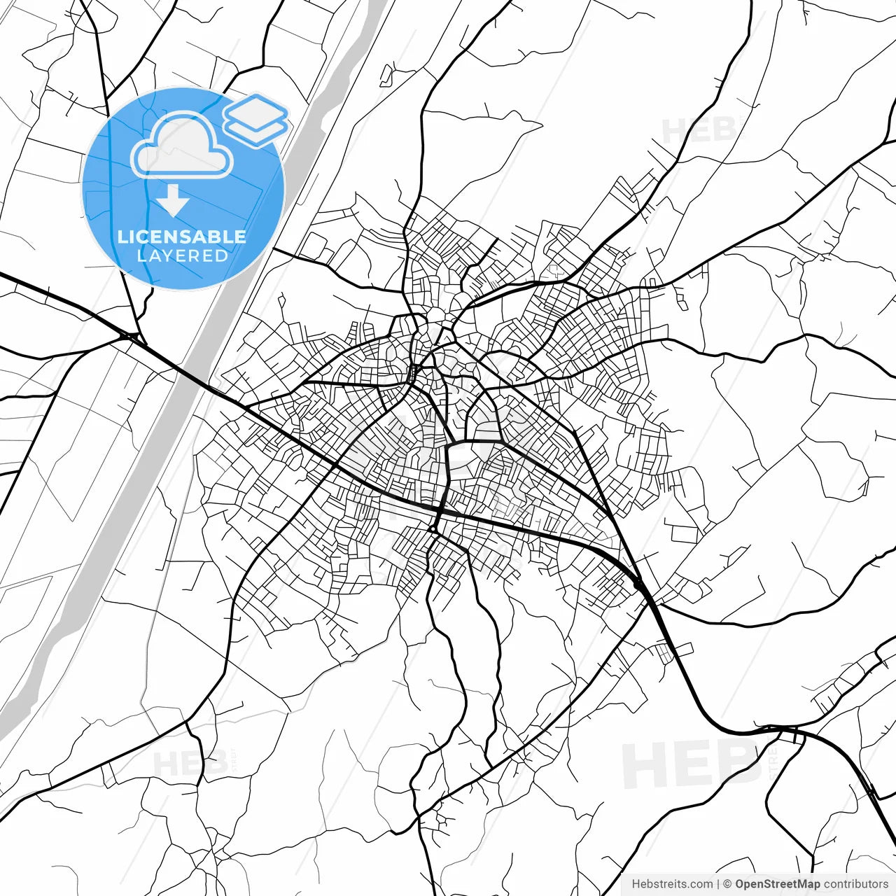 Layered PDF map of Bafra, Samsun, Turkey