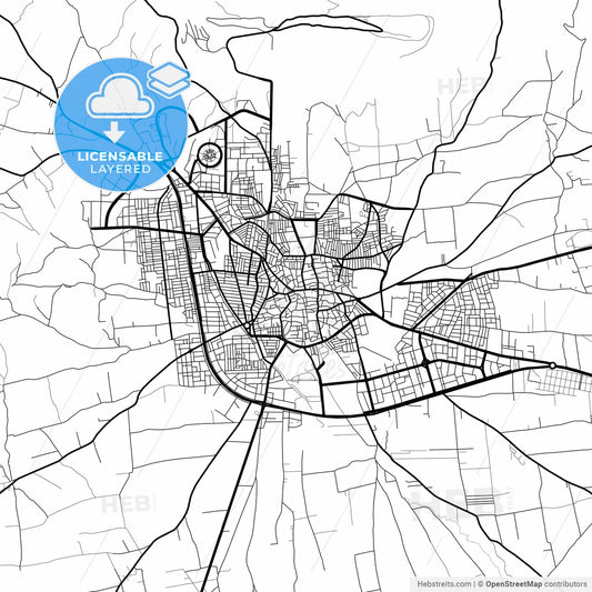Layered PDF map of Kilis, Kilis, Turkey