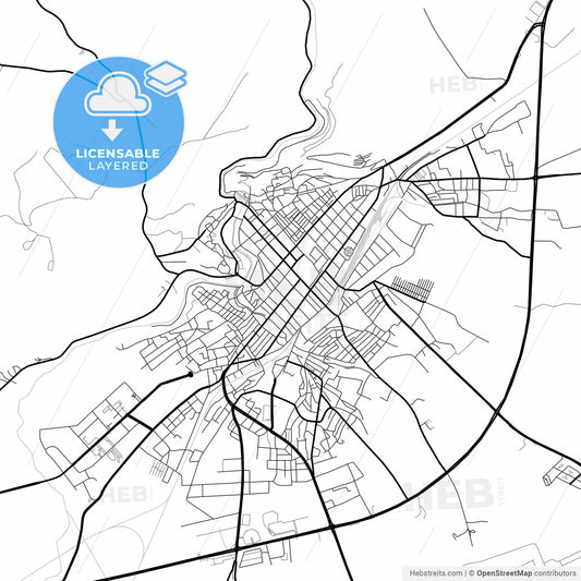 Layered PDF map of Kars, Kars, Turkey