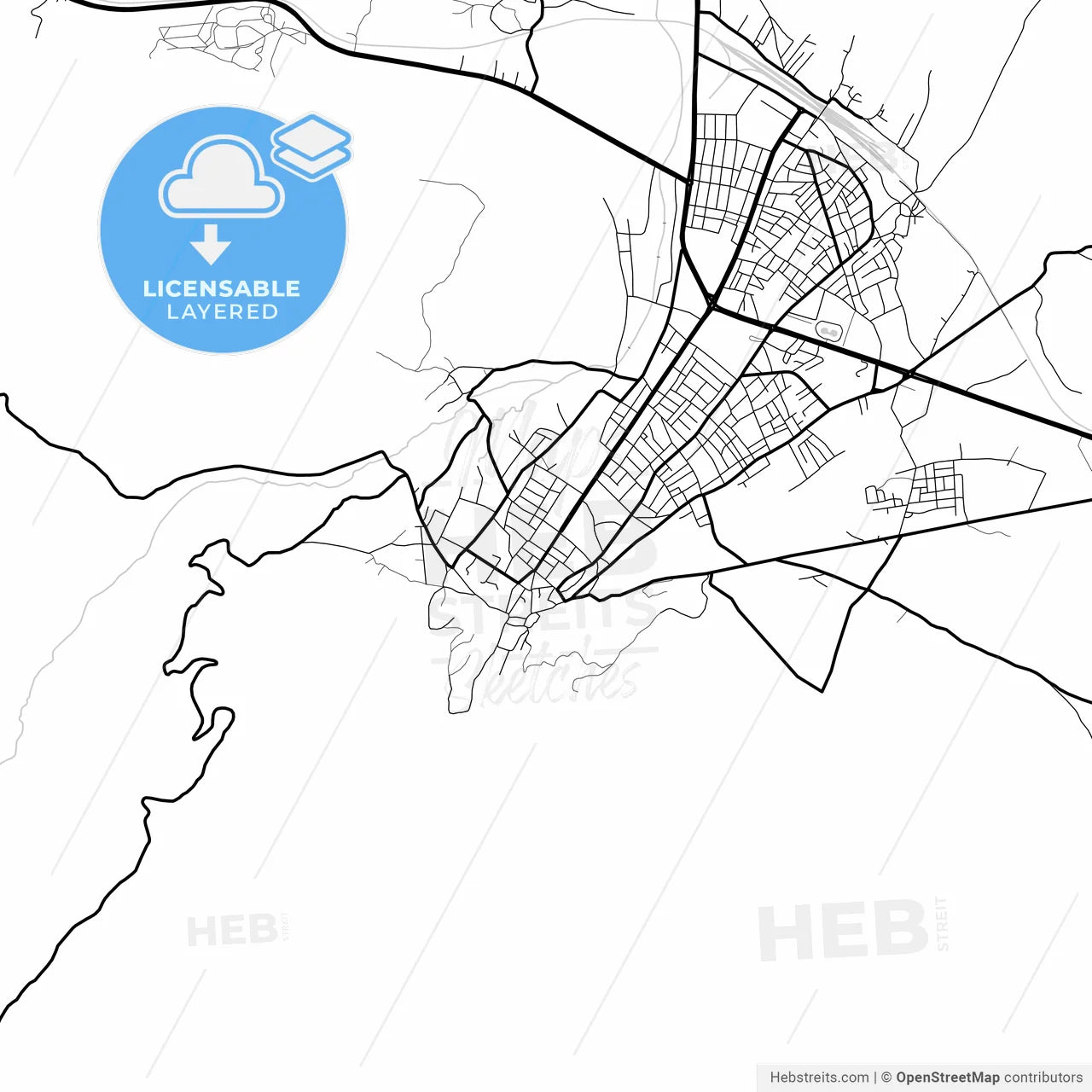 Layered Pdf Map Of Muş, Muş, Turkey – HEBSTREITS
