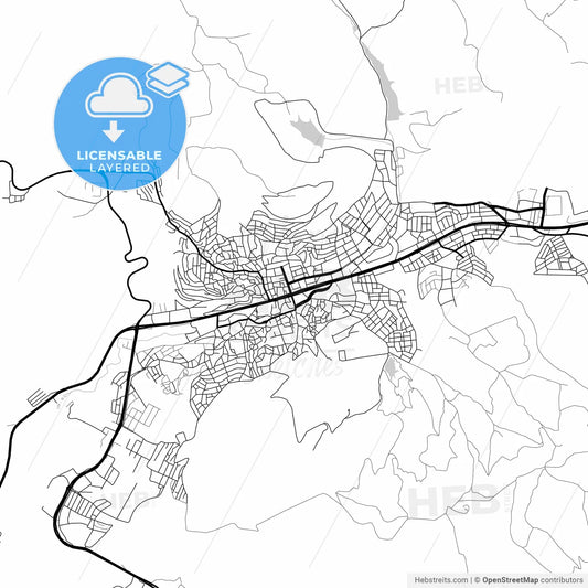 Layered PDF map of Yozgat, Yozgat, Turkey