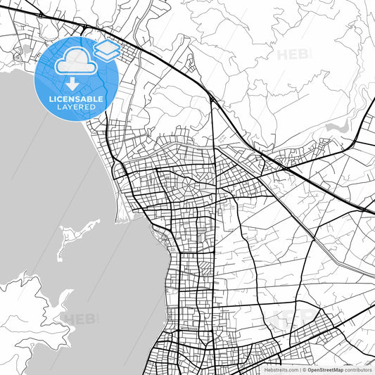 Layered PDF map of Fethiye, Muğla, Turkey