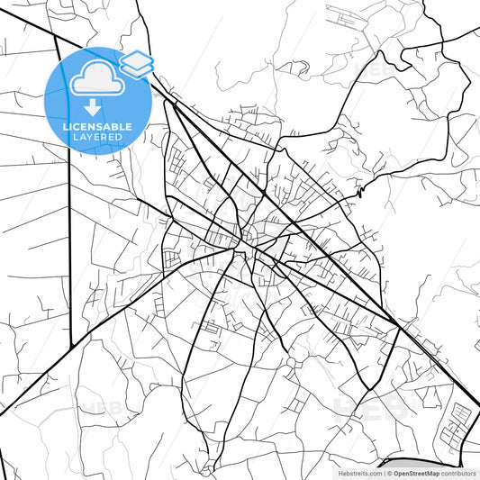 Layered PDF map of Erciş, Van, Turkey