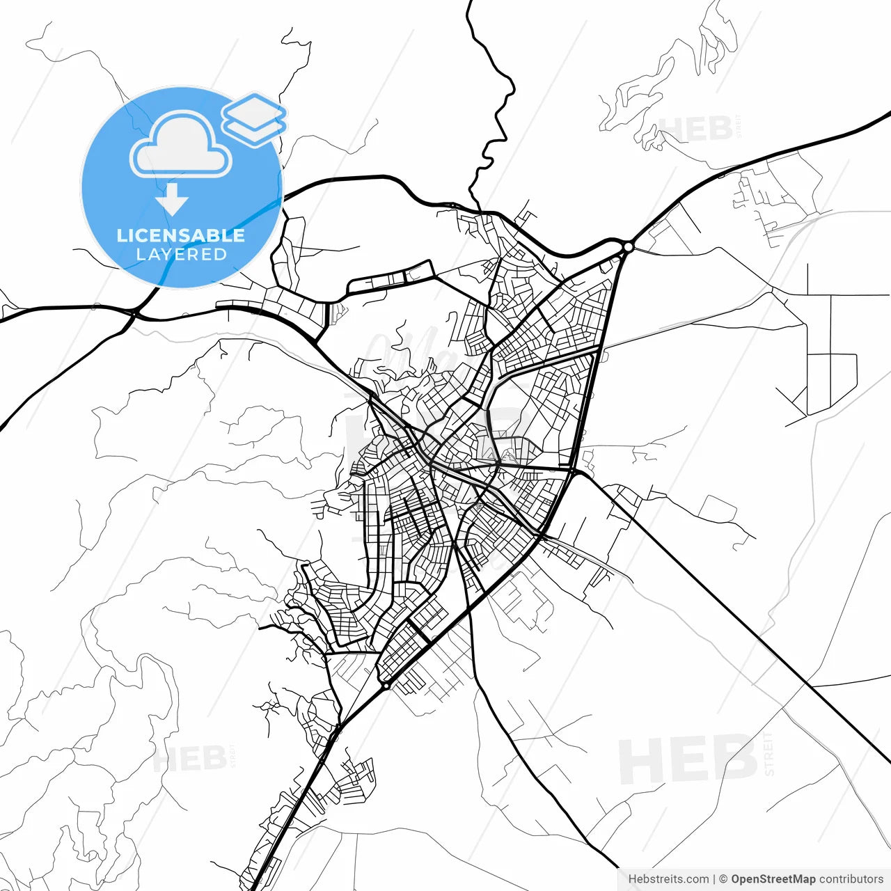 Layered PDF map of Söke, Aydın, Turkey