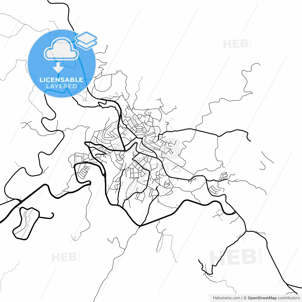 Layered PDF map of Şırnak, Şırnak, Turkey