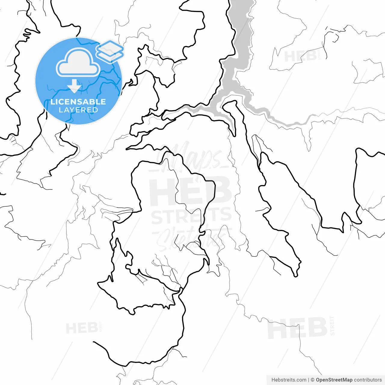 Layered PDF map of Başiskele, Kocaeli, Turkey