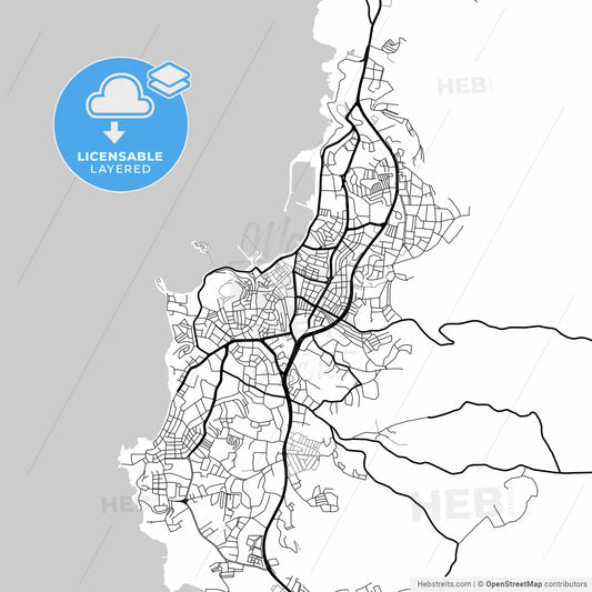 Layered PDF map of Kuşadası, Aydın, Turkey
