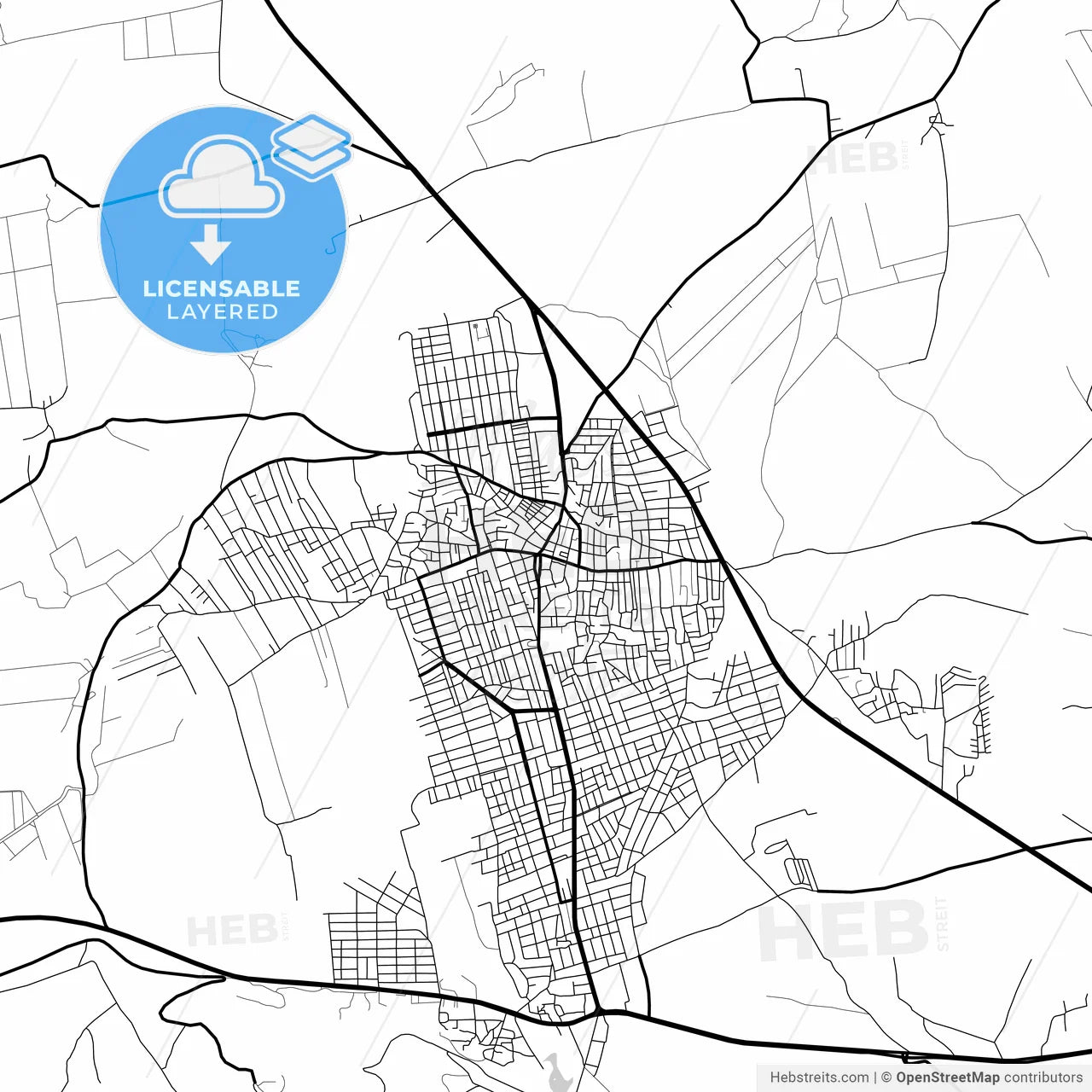 Layered PDF map of Reyhanlı, Hatay, Turkey