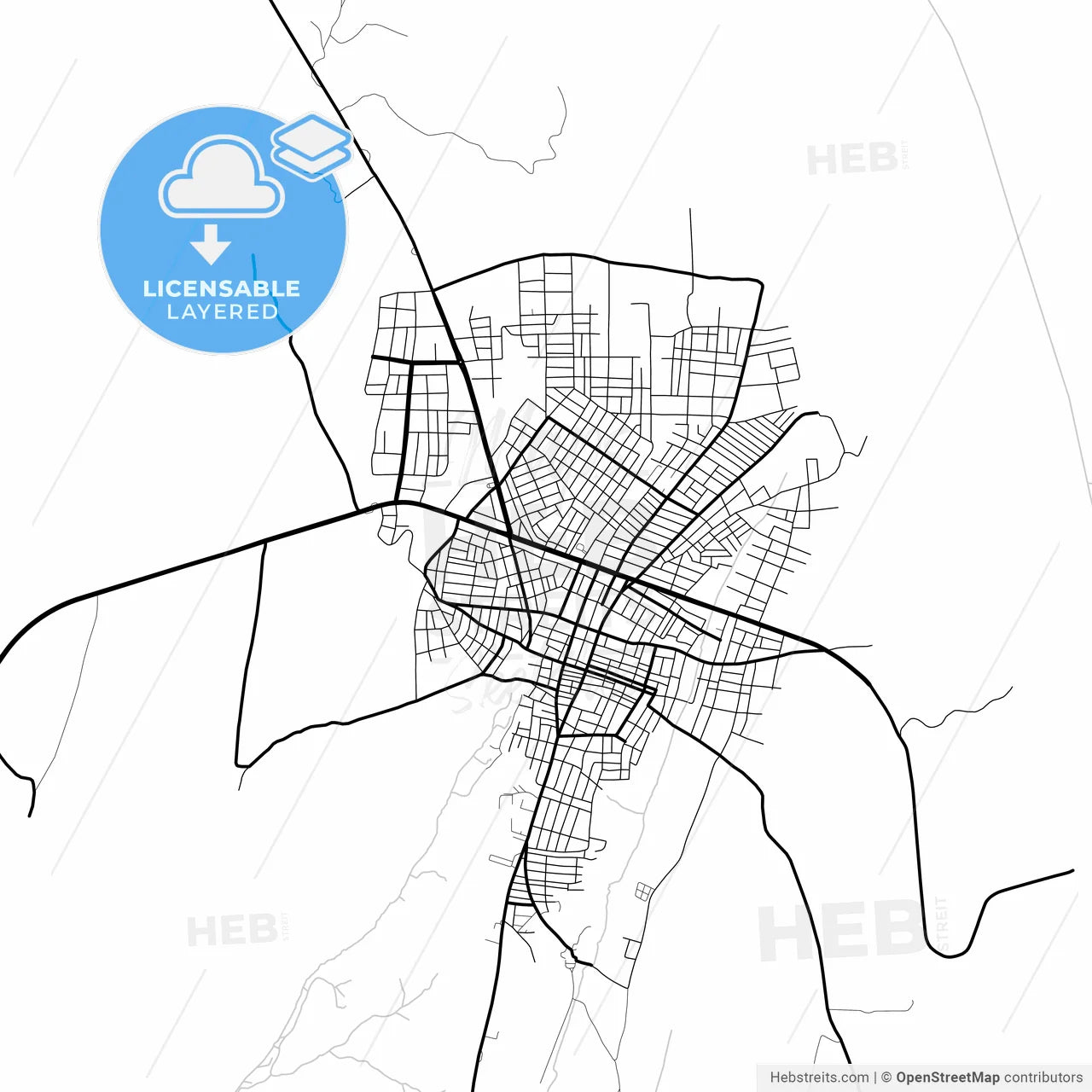 Layered PDF map of Kahta, Adıyaman, Turkey