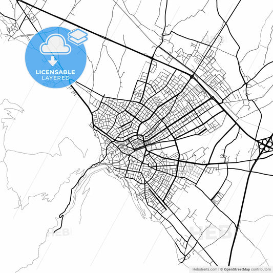 Layered PDF map of Akşehir, Konya, Turkey