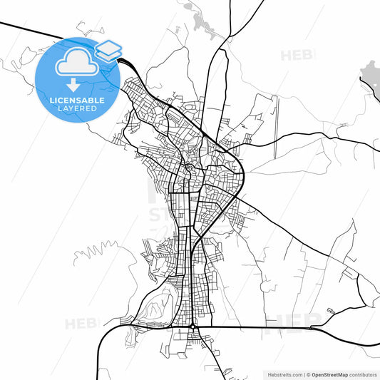 Layered PDF map of Milas, Muğla, Turkey