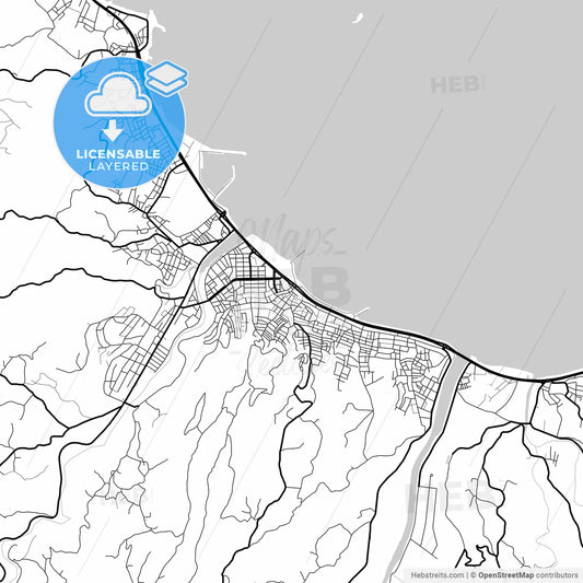 Layered PDF map of Fatsa, Ordu, Turkey