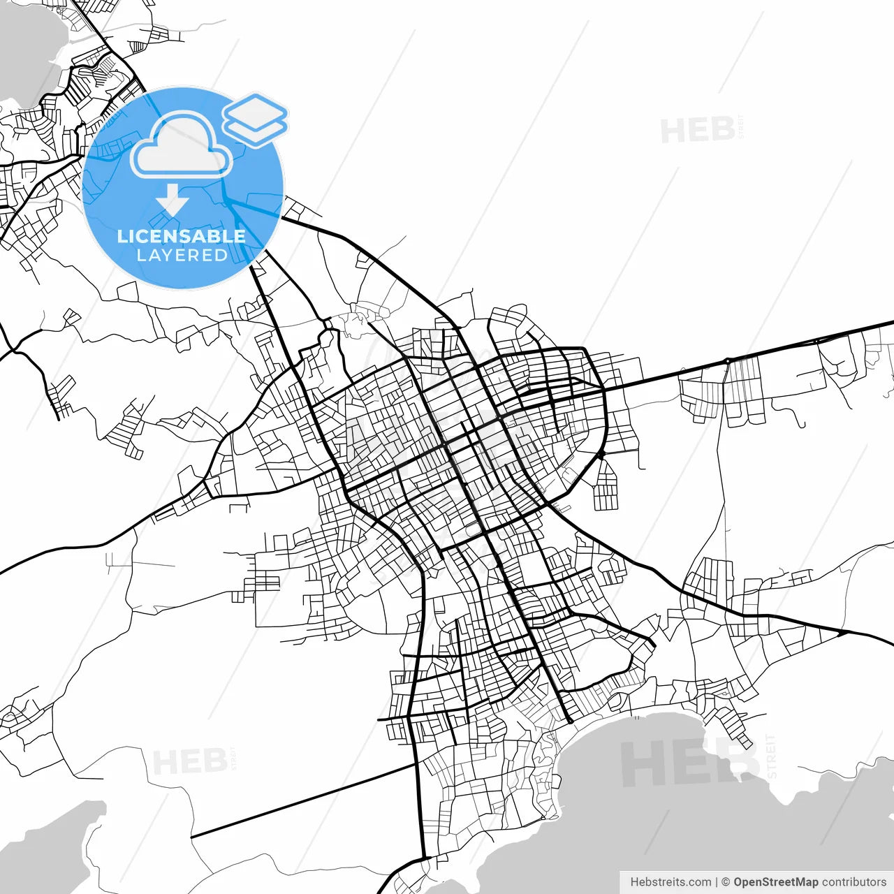Layered PDF map of Didim, Aydın, Turkey