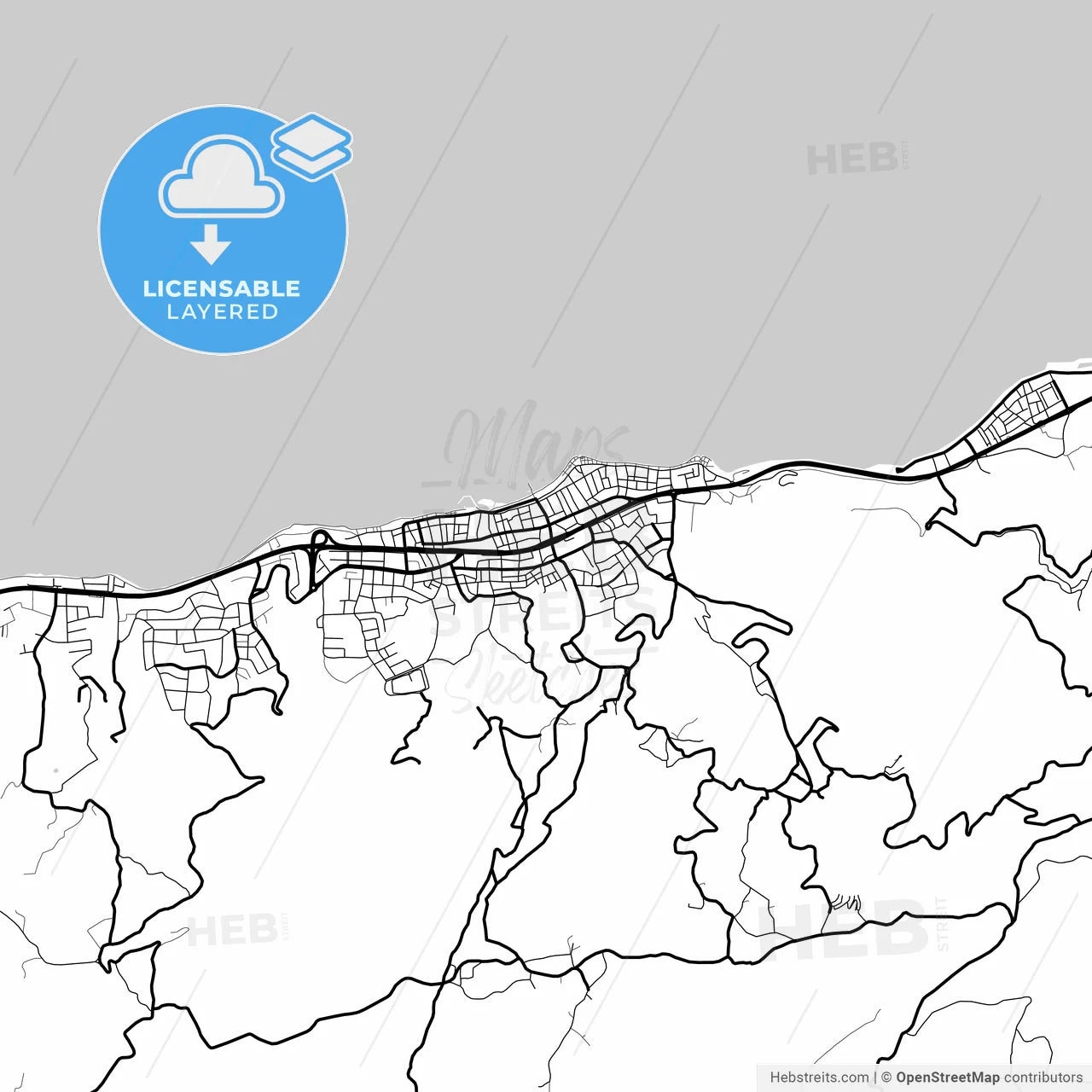 Layered PDF map of Karamürsel, Kocaeli, Turkey