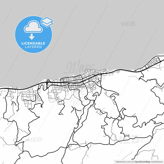 Layered PDF map of Karamürsel, Kocaeli, Turkey