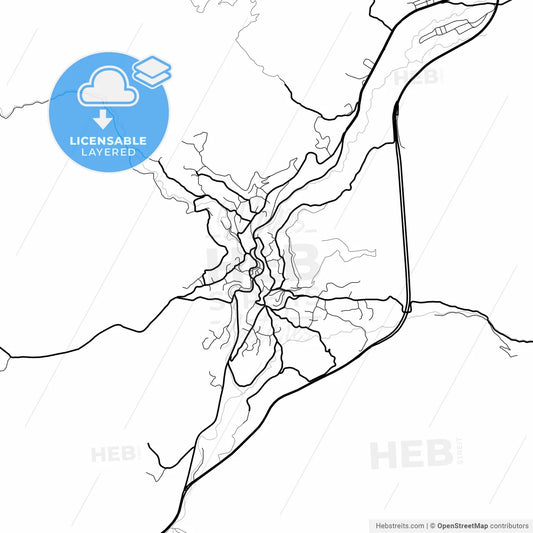 Layered PDF map of Bitlis, Bitlis, Turkey