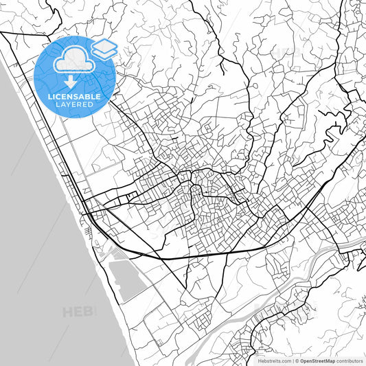 Layered PDF map of Samandağ, Hatay, Turkey