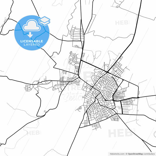 Layered PDF map of Gönen, Balıkesir, Turkey