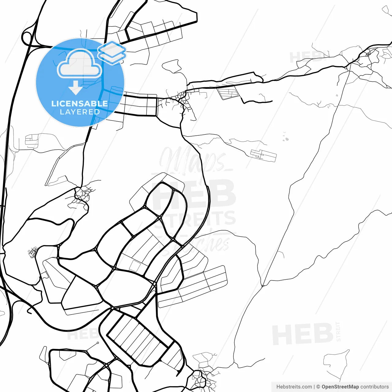 Layered PDF map of Dilovası, Kocaeli, Turkey