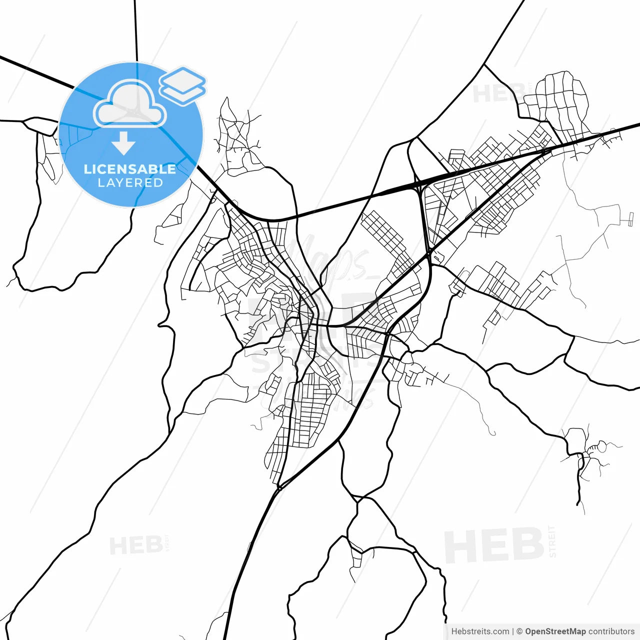 Layered PDF map of Biga, Çanakkale, Turkey