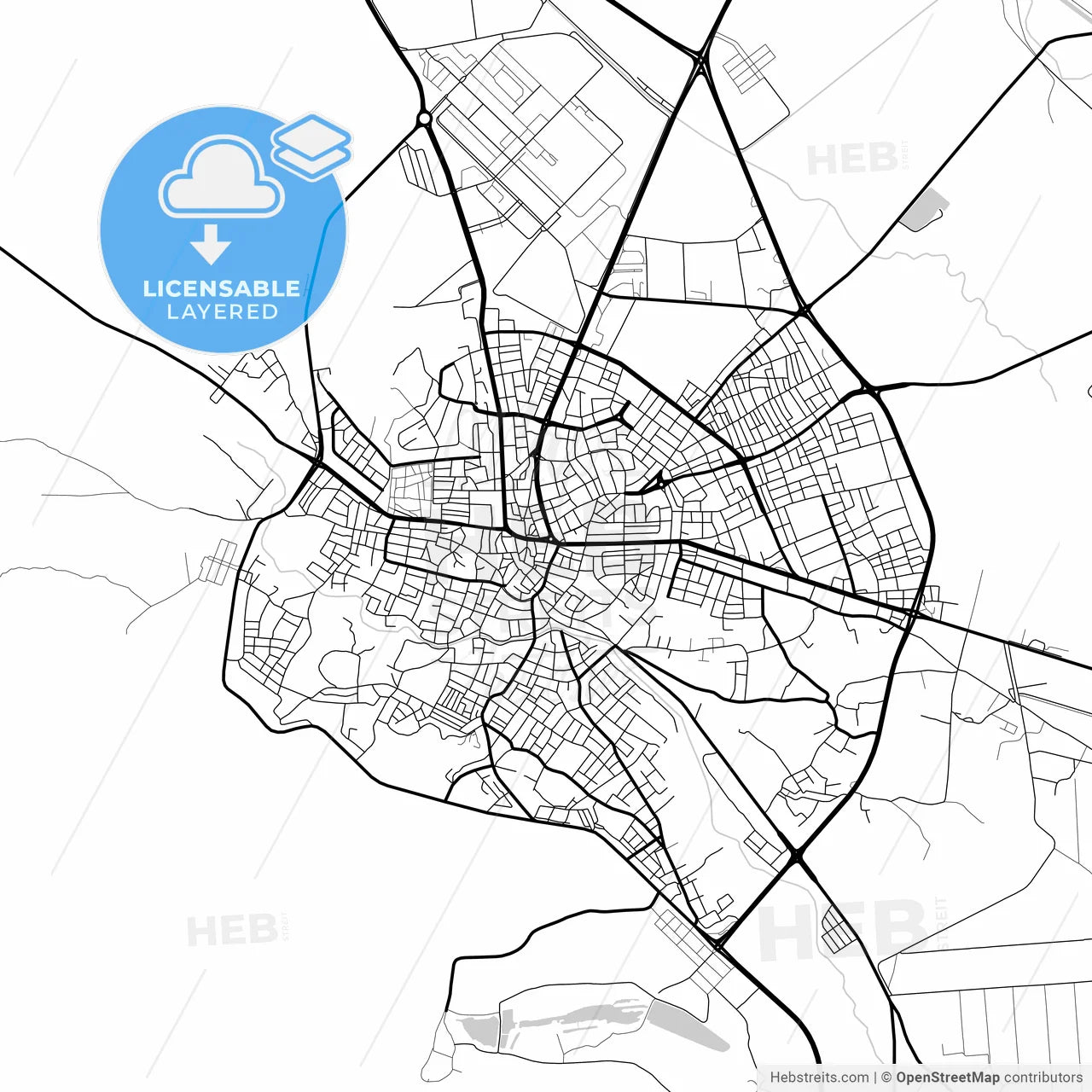 Layered PDF map of Seydişehir, Konya, Turkey