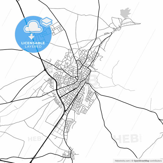 Layered PDF map of Sandıklı, Afyon, Turkey