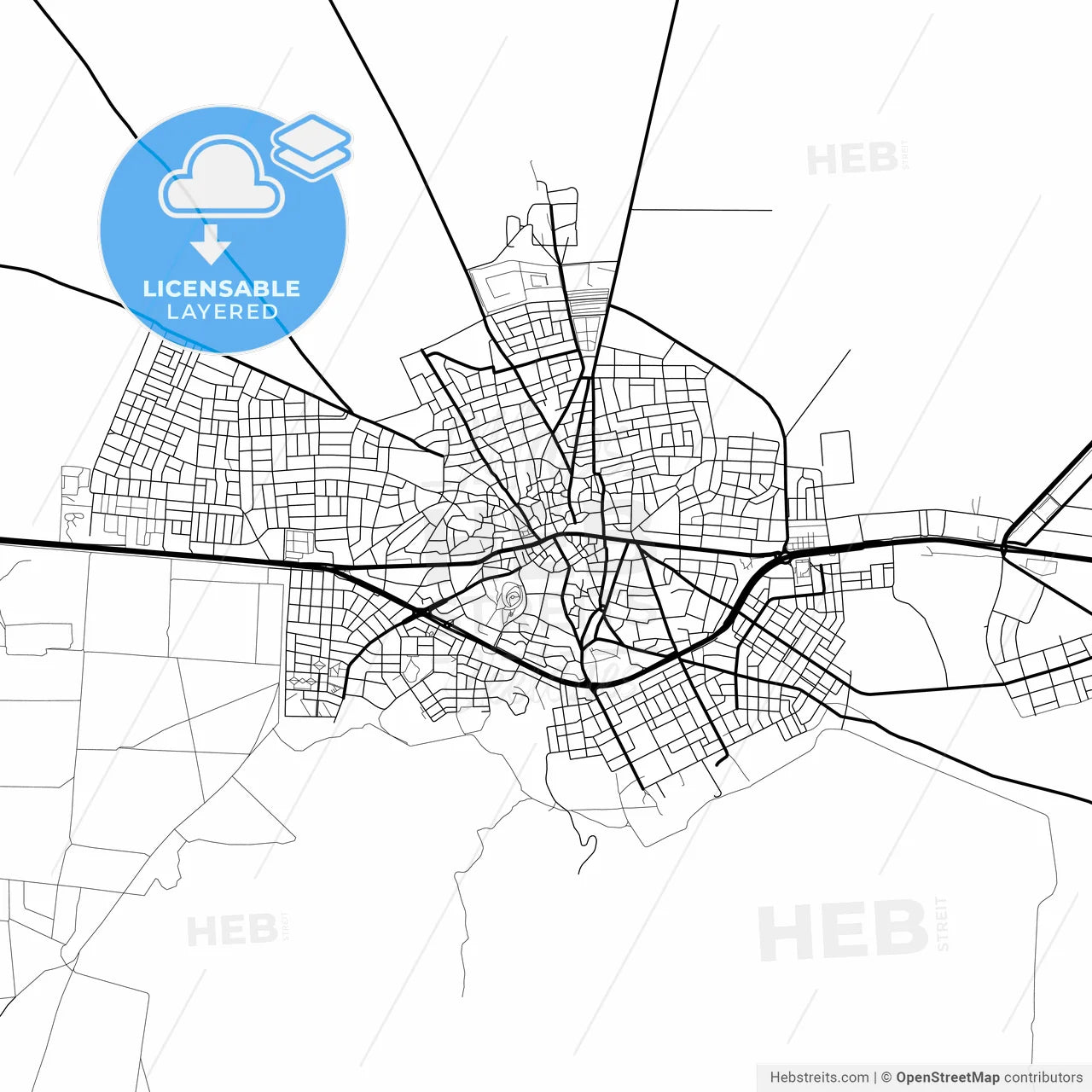 Layered PDF map of Karapınar, Konya, Turkey
