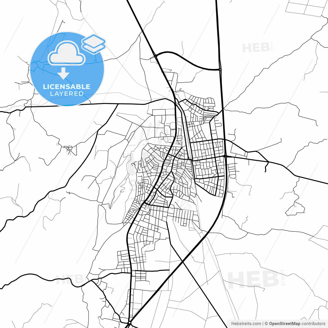 Layered PDF map of İslahiye, Gaziantep, Turkey