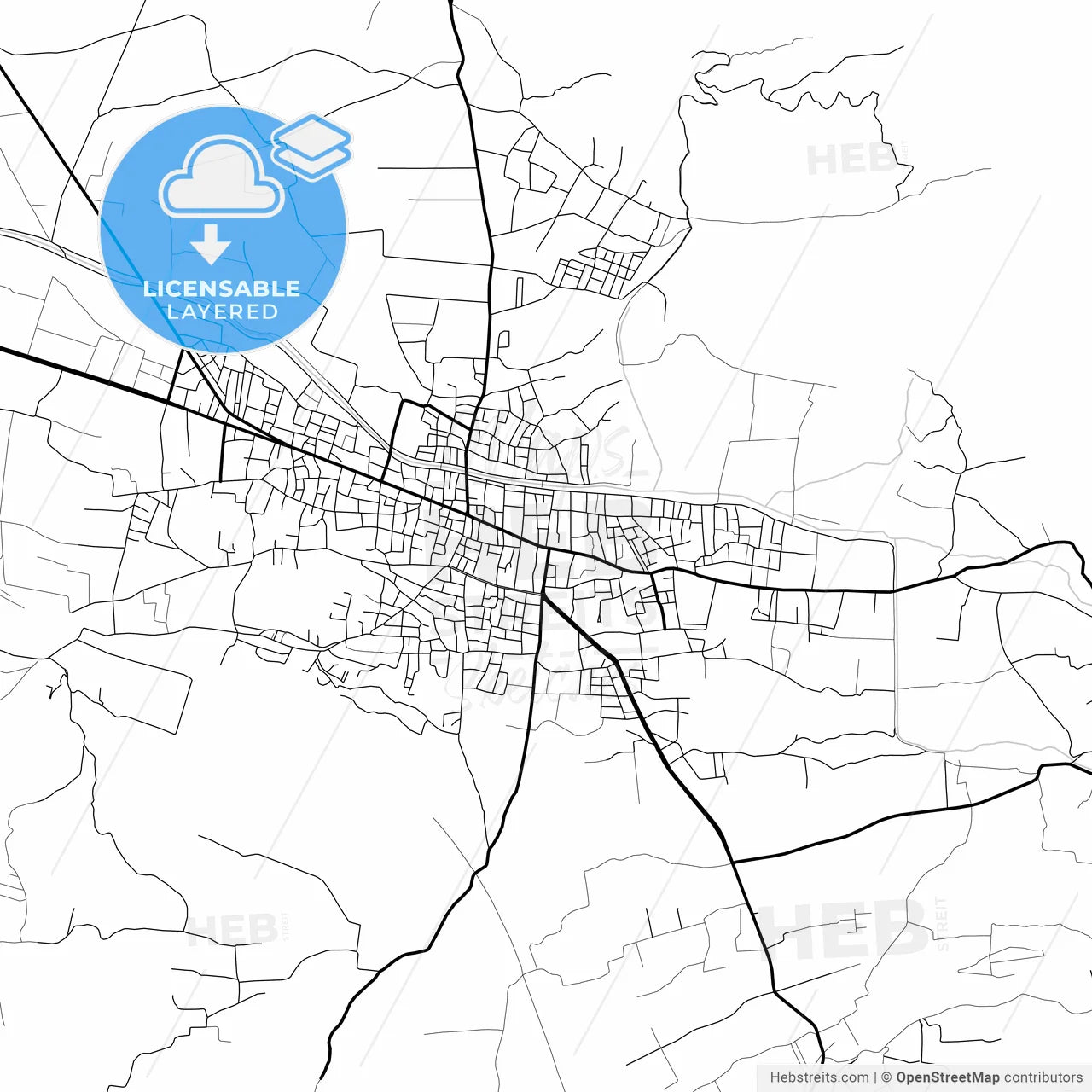 Layered PDF map of Erzin, Hatay, Turkey