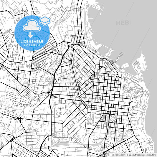 Layered PDF map of Odessa, Odessa Oblast, Ukraine