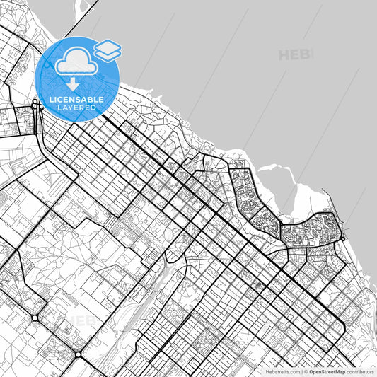 Layered PDF map of Cherkasy, Cherkasy Oblast, Ukraine