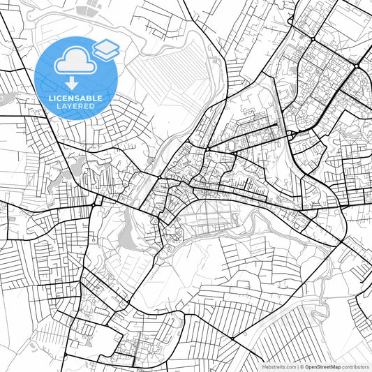 Layered PDF map of Lutsk, Volyn Oblast, Ukraine