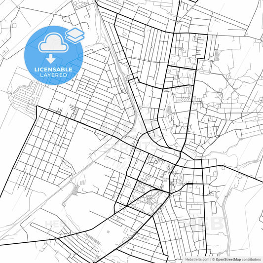 Layered PDF map of Melitopol, Zaporizhia Oblast, Ukraine