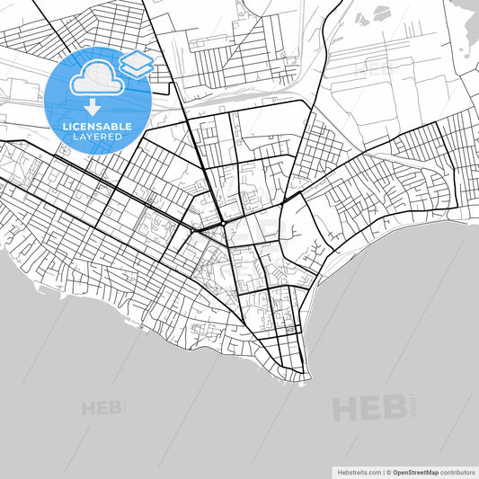 Layered PDF map of Nikopol, Dnipropetrovsk Oblast, Ukraine