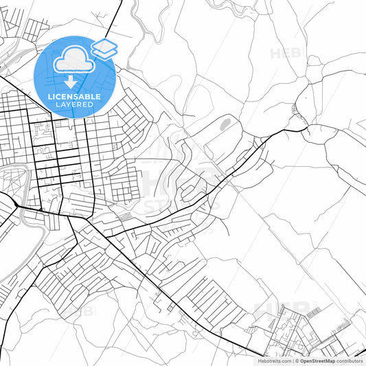 Layered PDF map of Pavlohrad, Dnipropetrovsk Oblast, Ukraine
