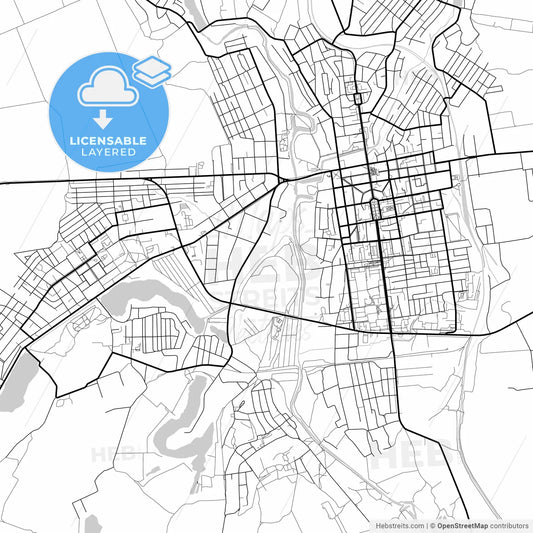 Layered PDF map of Oleksandriia, Kirovohrad Oblast, Ukraine